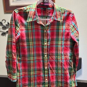 American Living Multicolor Plaid Shirt